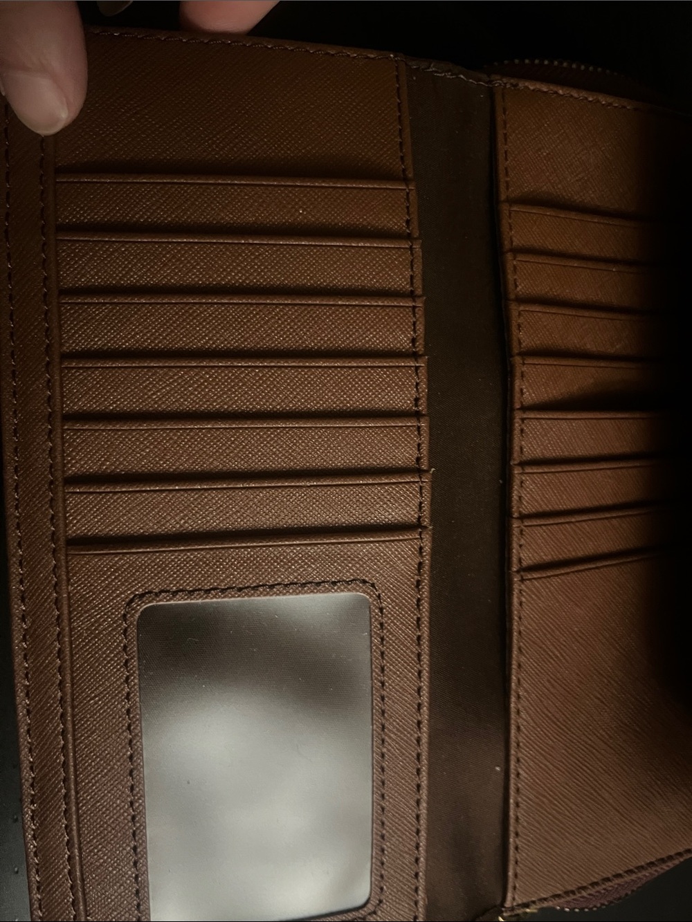 Fossil Women's Leather Wallet - Deep Red/ burgundy - Picture 7 of 9